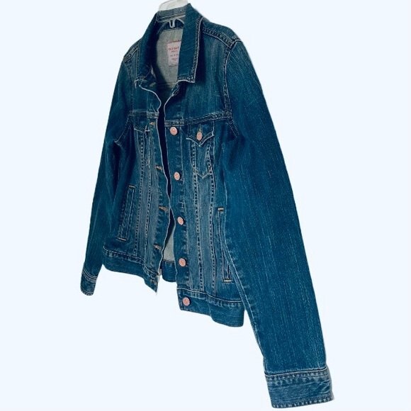 OLD NAVY Trucker Denim Jacket Button Down Blue Womens Medium - Picture 2 of 14